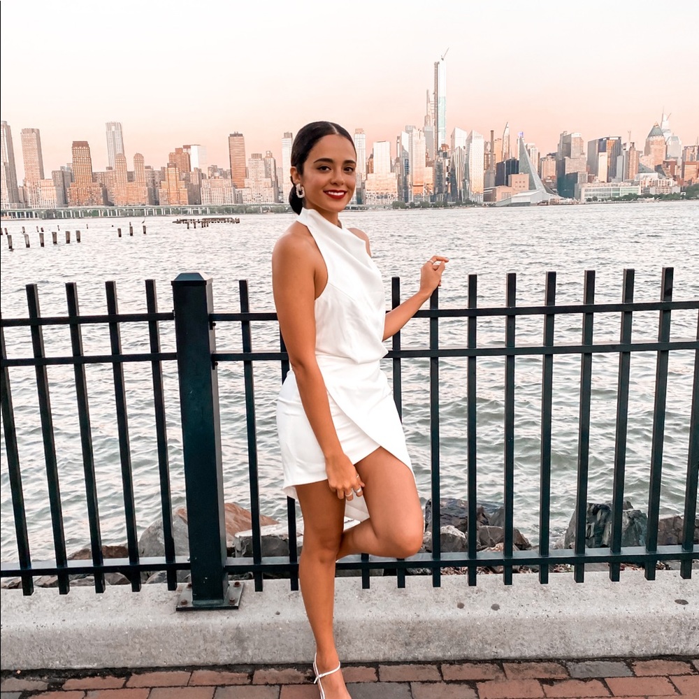 Elliatt White Halter Mini Dress